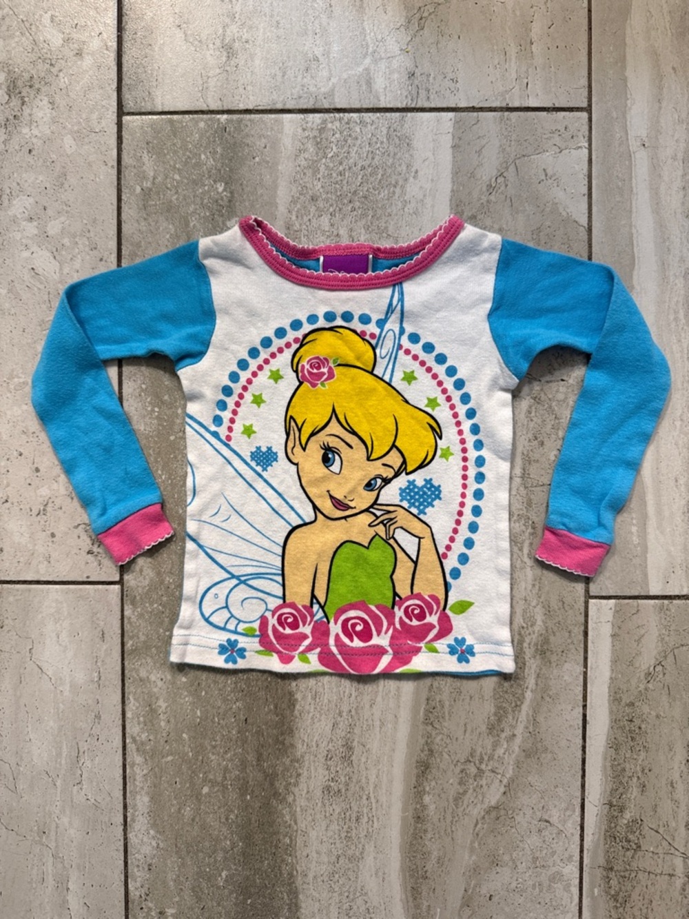 Disney Tinker Bell Long-Sleeve Tee - Blue, Pink, White, Green